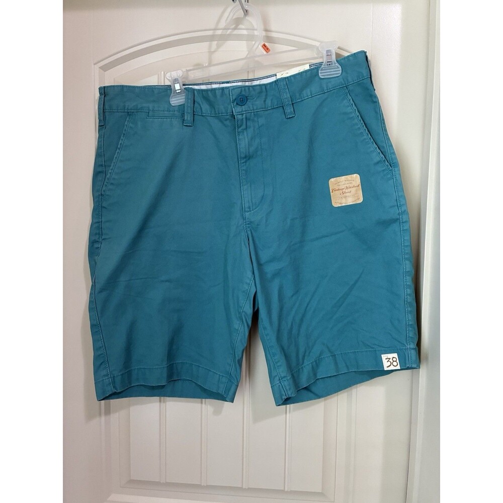Sonoma Mens Size 38 Chino Shorts Pagoda Blue NEW